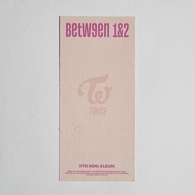 Twice 11th Mini Album Between 1&2 Hand signed Autographed Bookmark