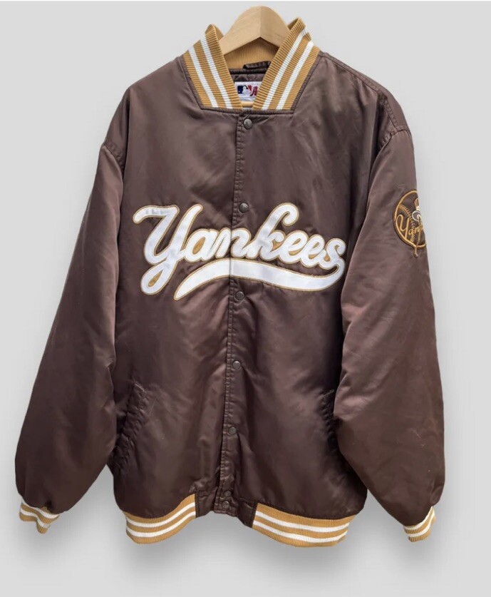 NWT Vtg Majestic New York Yankees Satin Bomber Jacket Size 3XL MLB