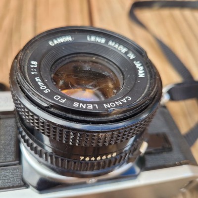 Canon AE-1 P Program Silver 35mm SLR W/FD NFD 50mm f1.4 Lens Made