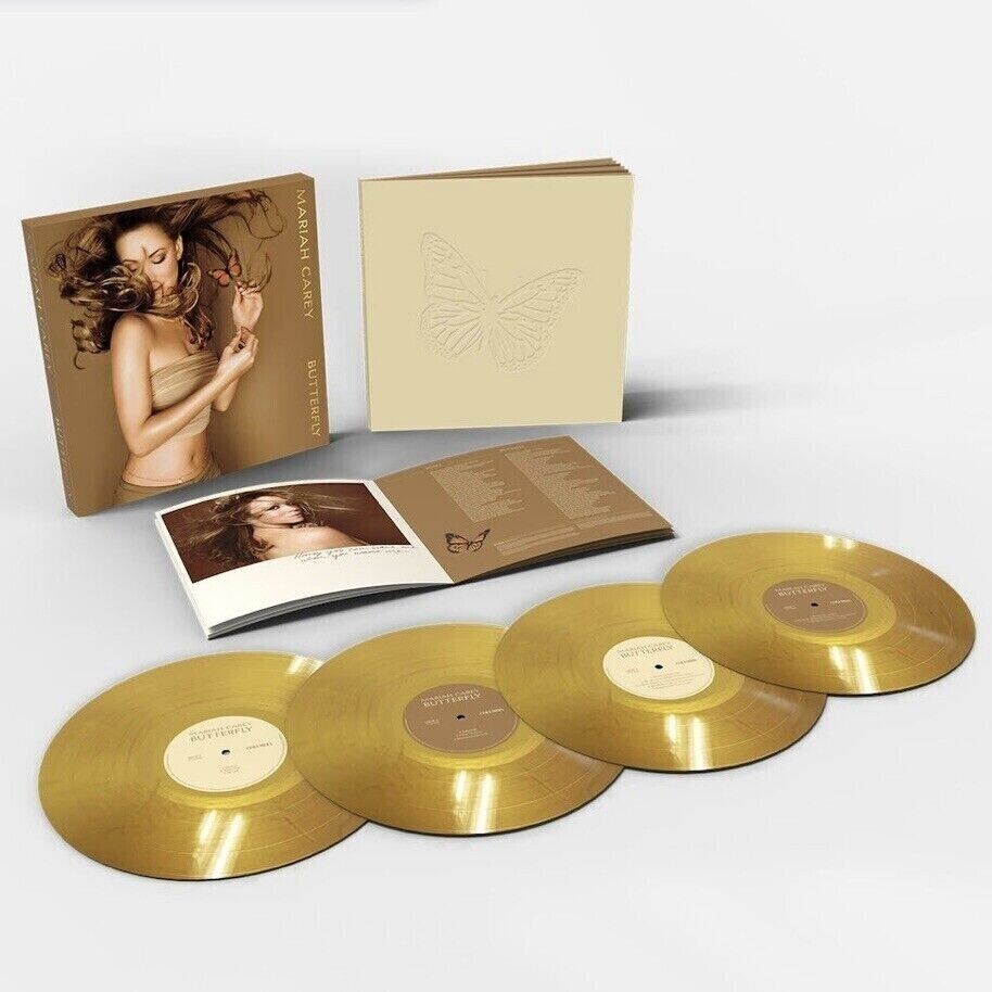 New Mariah Carey Butterfly 25th Anniversary 4x LP Box Set Gold