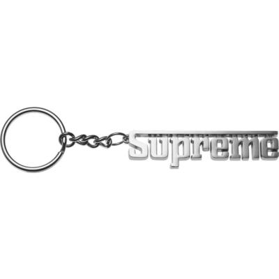 NWT Supreme Silver Grand Prix Ferrari Formula Logo Metal Keychain