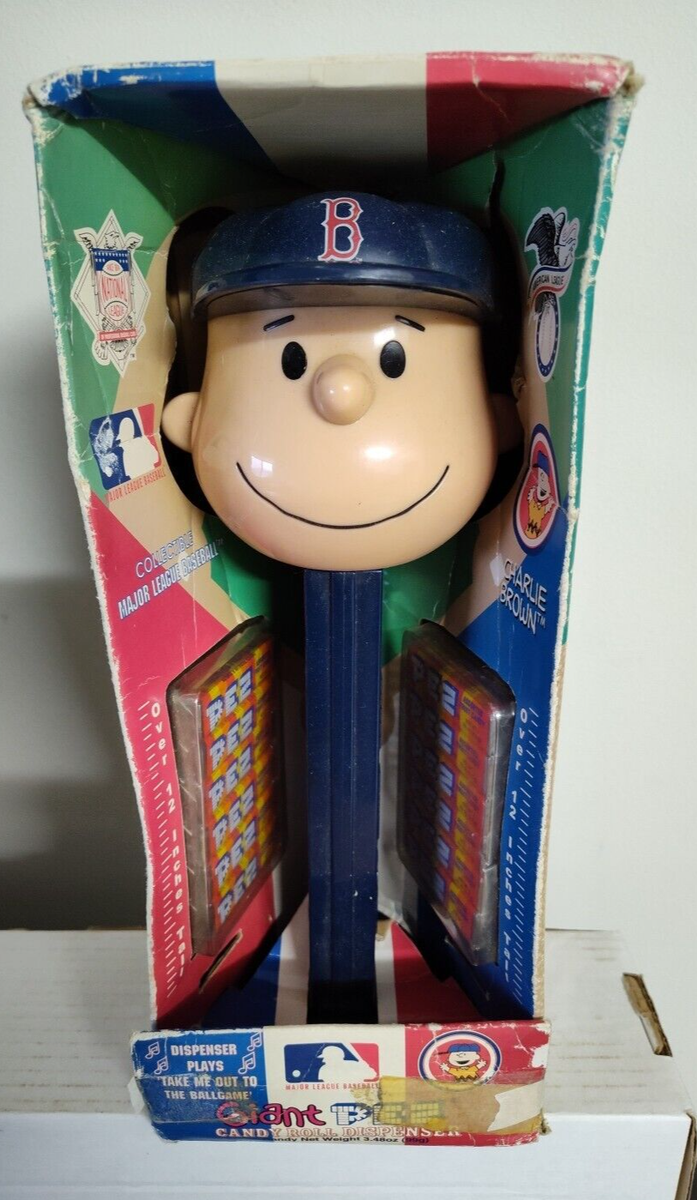 VTG Giant MLB Boston Red Sox Peanuts Charlie Brown PEZ Dispenser
