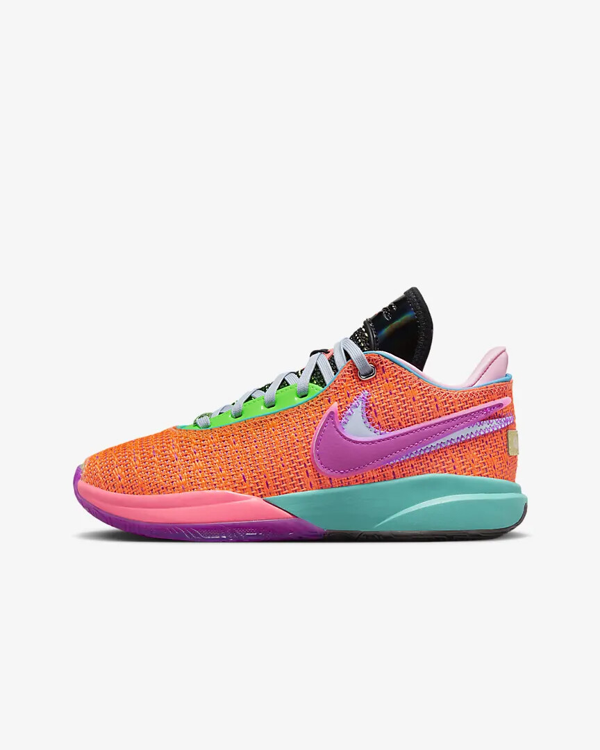 Nike Lebron James XX 20 Chosen 1 One KIDS GS Size Orange Green