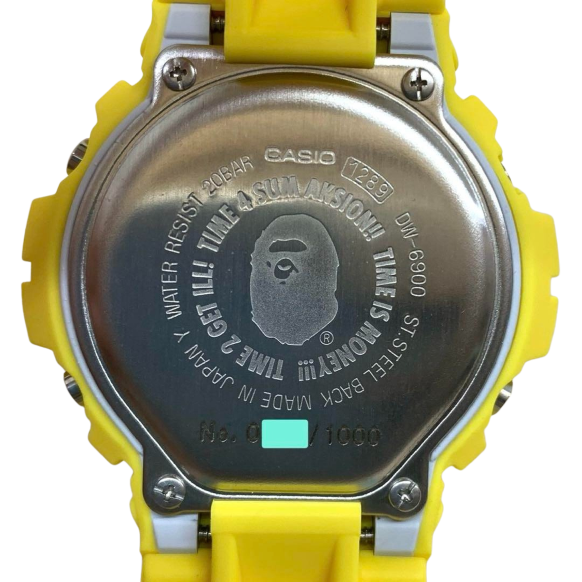 G-SHOCK DW-6900 BAPE Yellow 1000pcs Limited Edition Boxed A