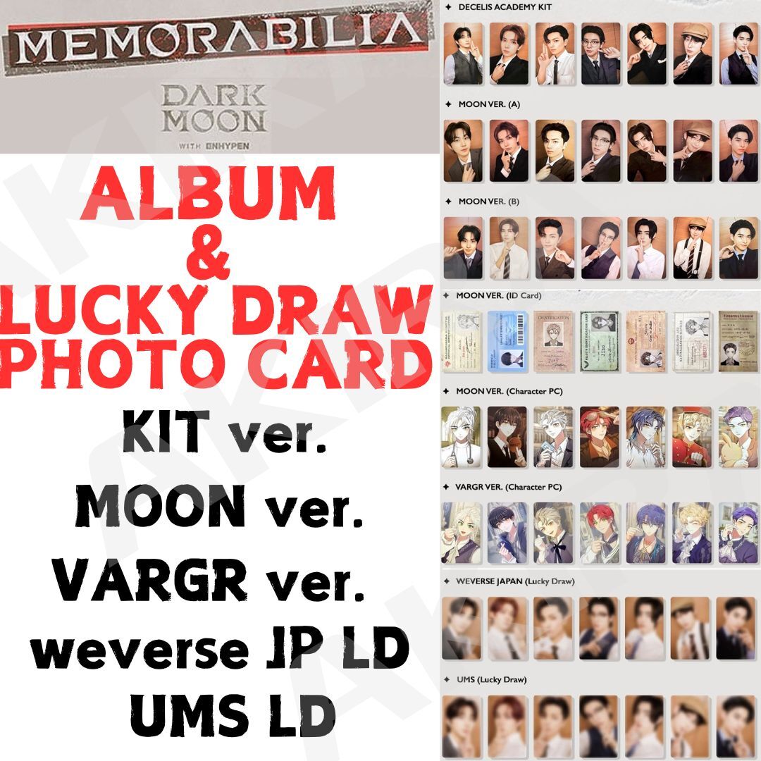 ENHYPEN DARK MOON MEMORABILIA ALBUM KIT MOON VARGR ver. LUCKY DRAW