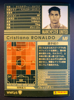 PANINI2006 world cup クリスティアーノ・ロナウド RC PANINI2006
