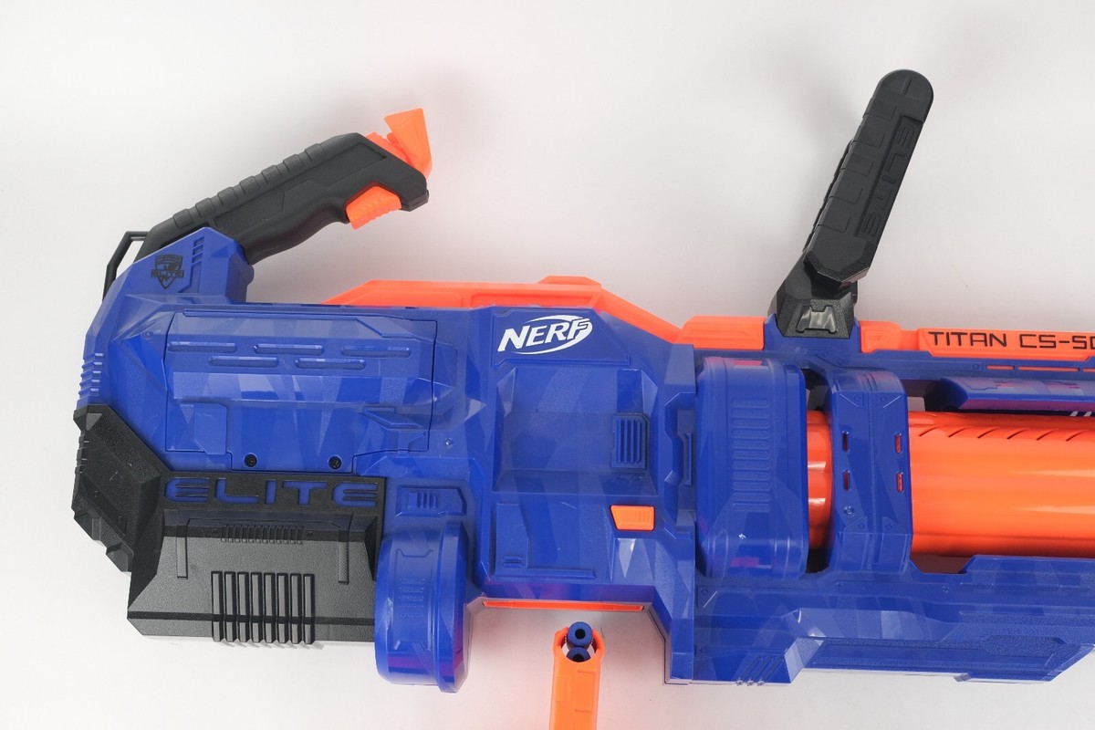 Nerf Elite Titan CS-50 Blaster w/Magazine TESTED WORKS
