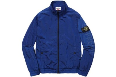 2016 Stone Island x Supreme Nylon Metal Track Jacket - Blue, Size