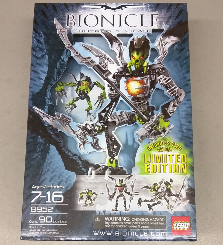 LEGO Bionicle 8952 Mutran & Vican NEW! RARE! Makuta Figure Tridax