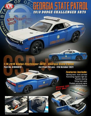 1/18 ACME 2010 Dodge Challenger SRT8 Georgia State Patrol GSP