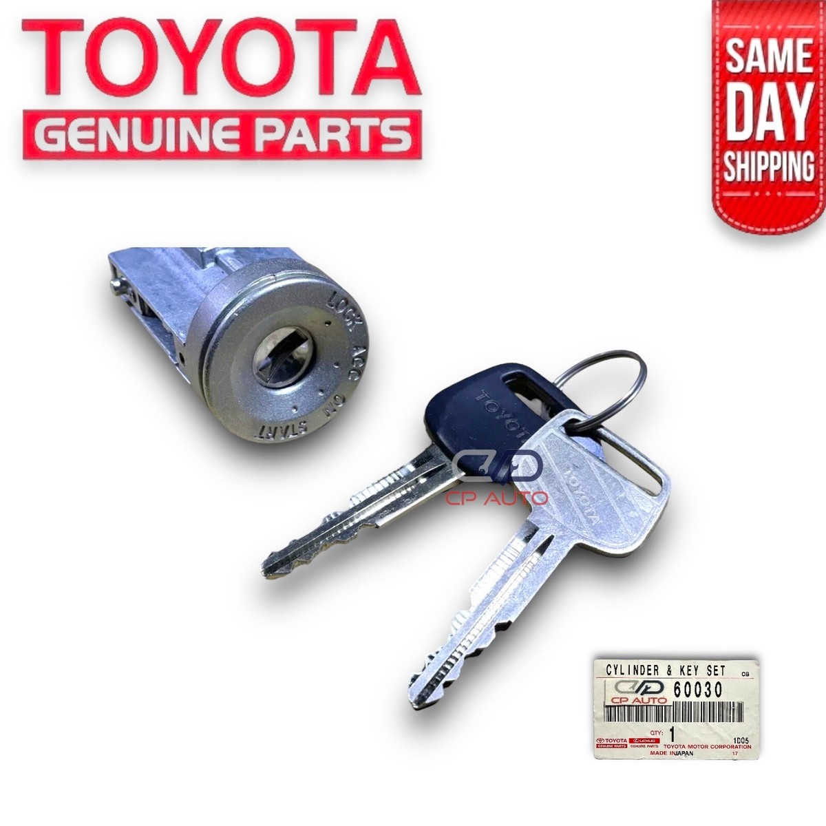 93 - 97 TOYOTA LAND CRUISER FZJ80 KEY IGNITION SWITCH CYLINDER