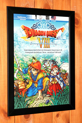 2006 Dragon Quest VIII 8 PS2 Vintage Rare Promo Poster / Ad Page