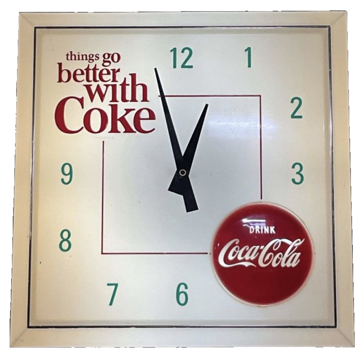 1960s THINGS GO BETTER WITH COKE COCA-COLA HANOVER ELECTRIC WALL