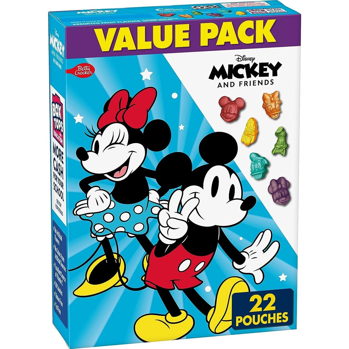 Betty Crocker Disney Mickey & Friends Fruit Snacks Assorted 22