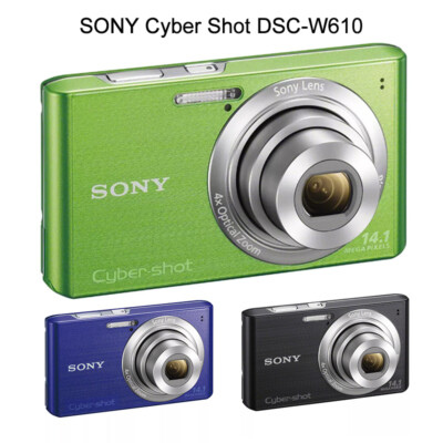Sony Cyber Shot DSC-W610 14.1MP 4.0x Optical Zoom CCD Vintage