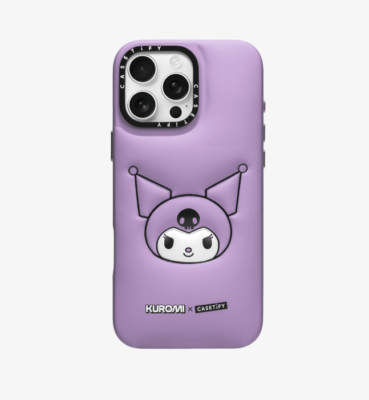 Sanrio Kuromi CASETiFY Puffy phone Case iphone 16 Pro MAX Purple