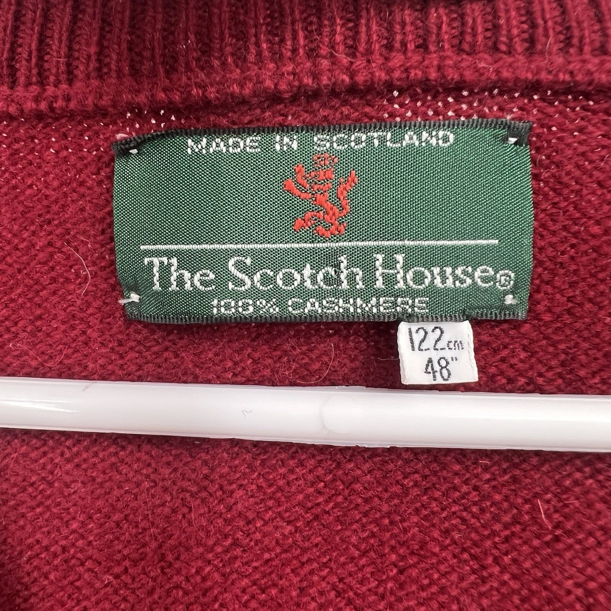 Mens The Scotch House 100% Cashmere Red VNeck Sweater 48 | eBay