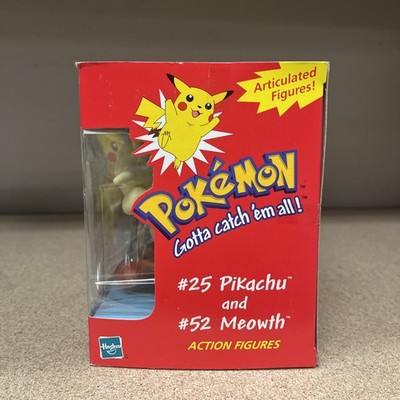 Pokemon Articulated Action Figures Hasbro 1999 #25 Pikachu and #52