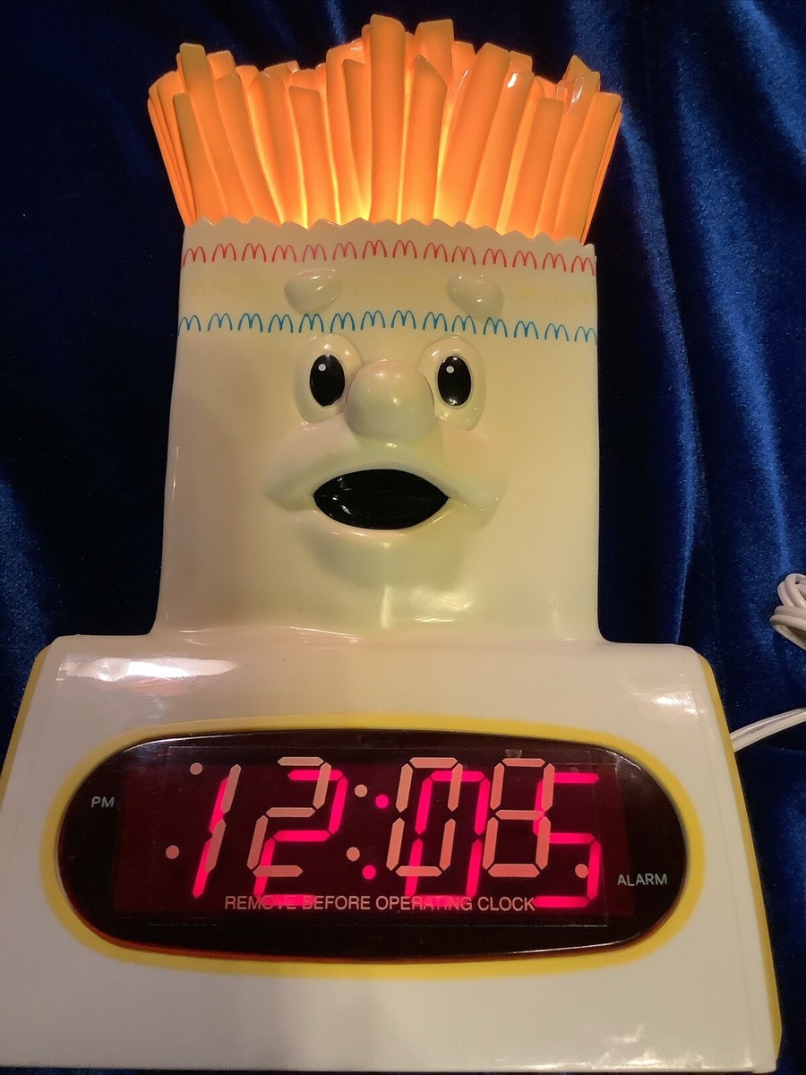 Vintage 1996 McDonalds LED Alarm Clock Night Light The French Fry