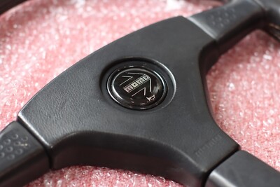 MOMO GHIBLI 3 Steering Wheel 340mm Black Leather & Black Pad F/S