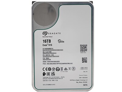 Seagate Exos X16 ST16000NM001G 16TB 512E SATA 6Gb/s 3.5