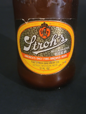 RARE Vintage Stroh's Beer Bottle 1982 World's Fair Official Beer