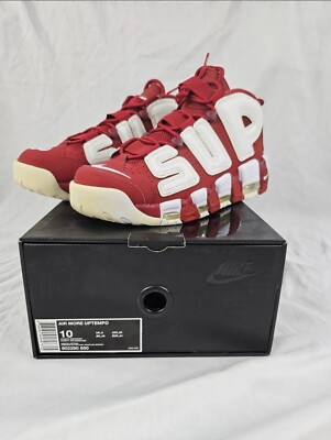 Size 10 - Nike Air More Uptempo x Supreme Red 2017 666032560846| eBay