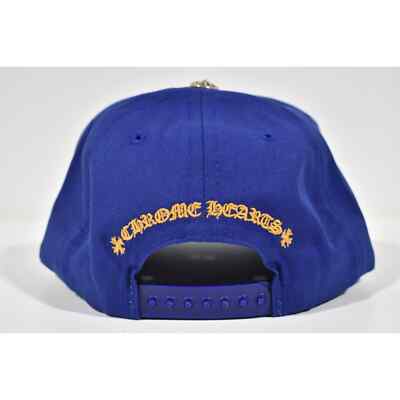 Chrome Hearts CH Logo Trucker Blue Orange Baseball Cap Snapback