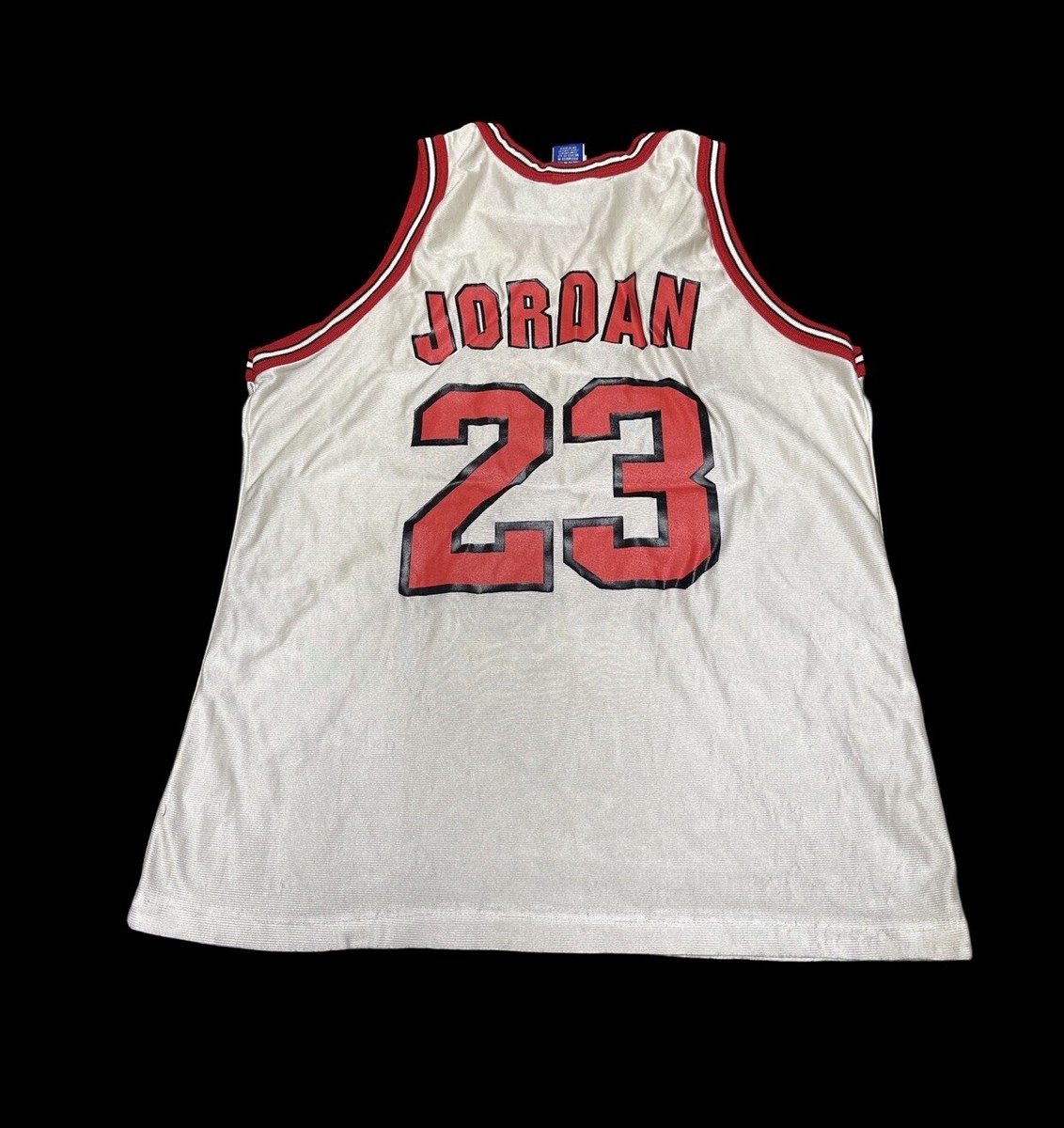 Vintage 90's Chicago Bulls Michael Jordan Champion White Jersey