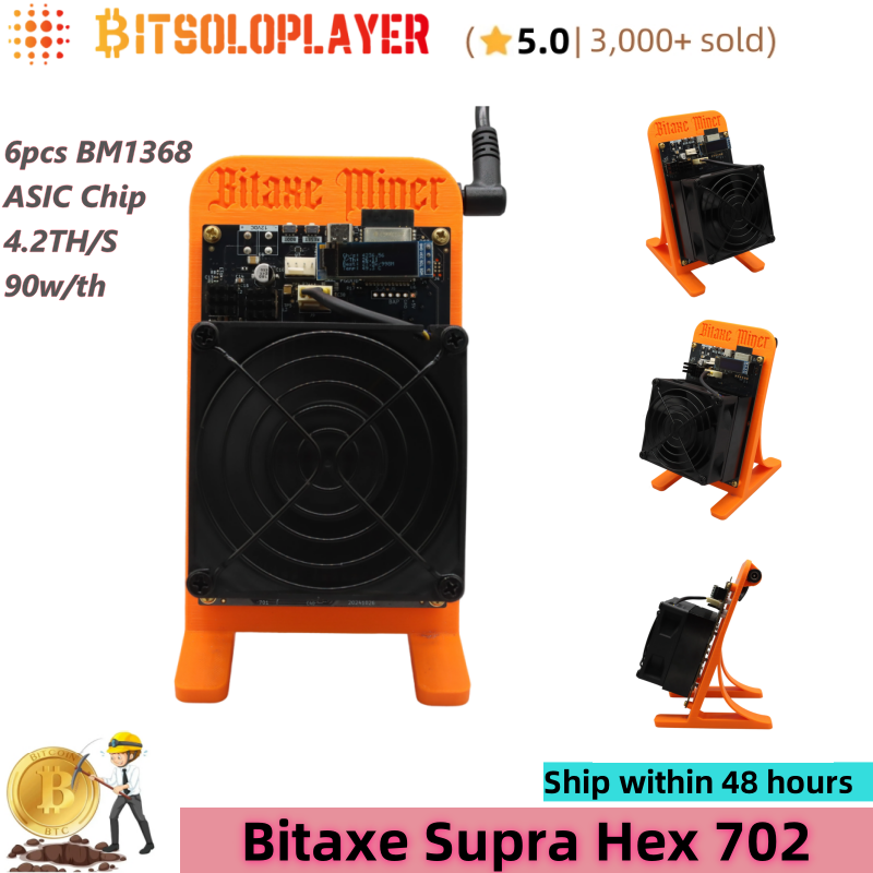 Open-source Bitaxe Supra Hex 702, 4.2TH/s BM1368 Chip Solo Lottery