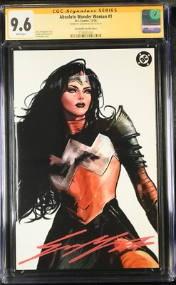 Absolute Wonder Woman #1 CGC 9.8 JSA Signed by Sozomaika Variant