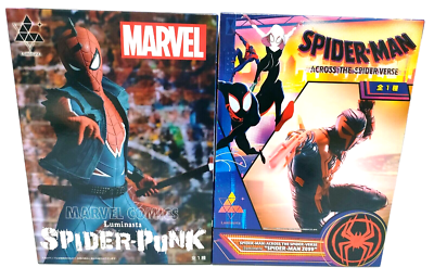 Marvel Comics Luminasta Spider Punk Spider-man 2099 Figure Set of