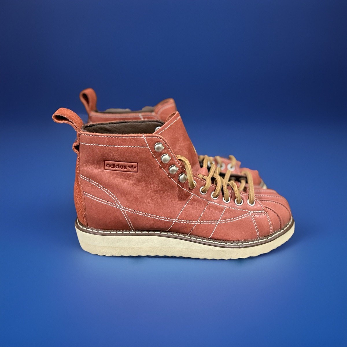 Adidas Men's Originals Superstar Boot Brown Cream Shoes Shelltoe