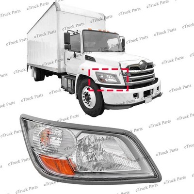 2021–2026 Hino L6 L7 L8 Passenger Side Halogen Headlight Assembly