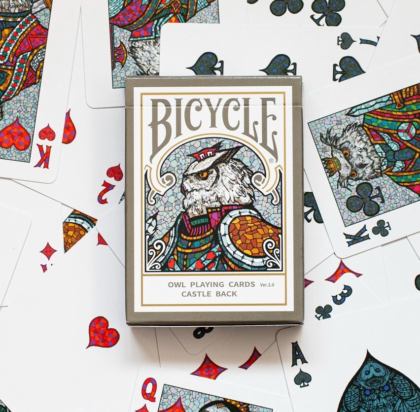 Bicycle Owl Playing Cards Ver. 2.0 Castle Back by Yasuyuki Honne