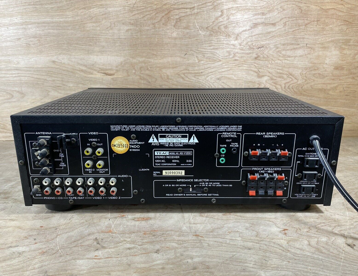 TEAC AG-V1200 AV Surround Sound Stereo Receiver - TESTED | eBay