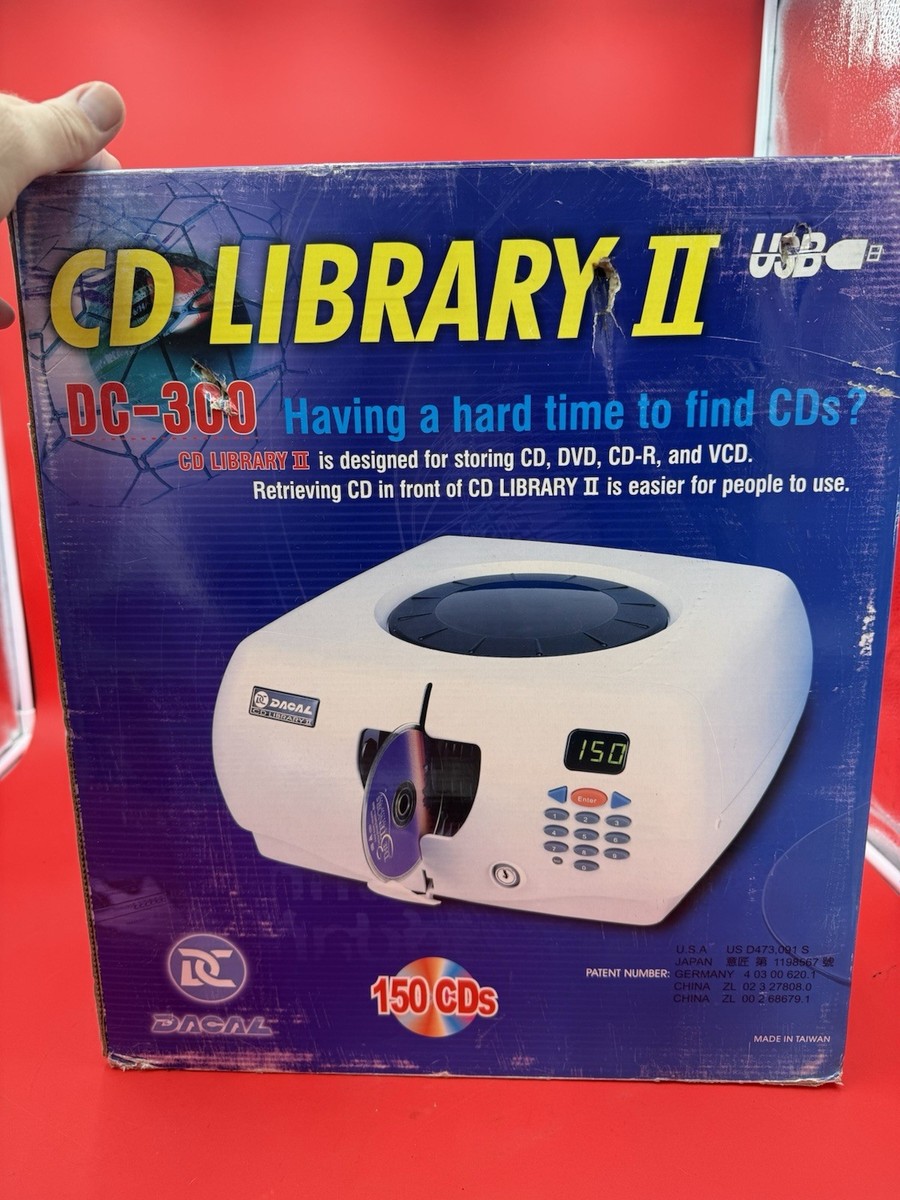 BRAND NEW Dacal DC-300 CD Library II 150 CD/DVD Storage + Key