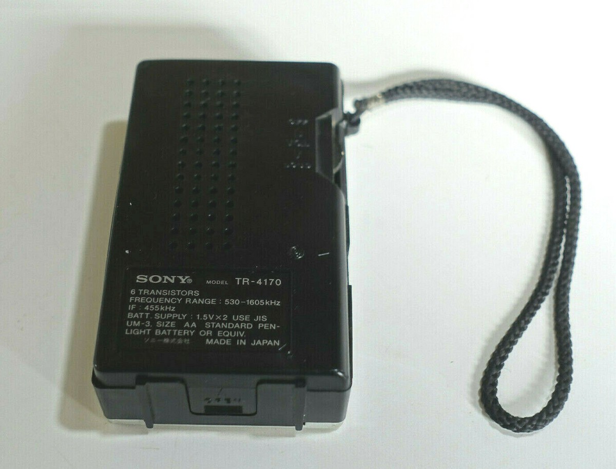 Rare! 1975 SONY SOLID STATE AM TRANSISTOR RADIO TR-4170 Working