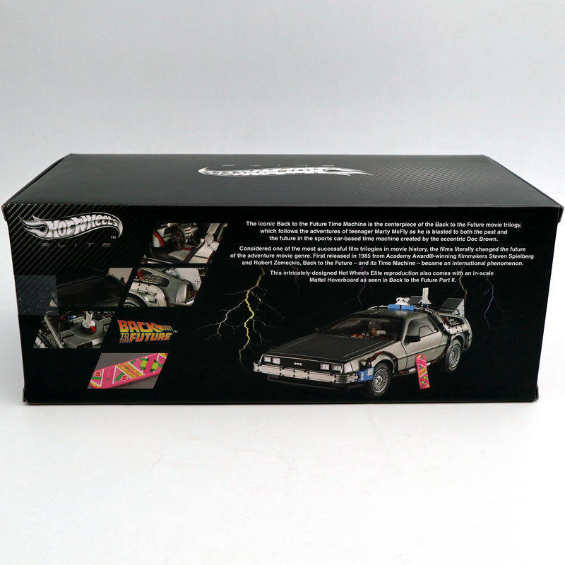Hot Wheels 1:18 Elite Back To The Future Time Machine Delorean