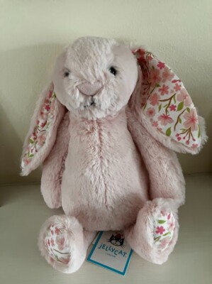 JELLYCAT MY NAME IS BLOSSOM BLUSH BUNNY CHERRY NEW + TAGS SMALL