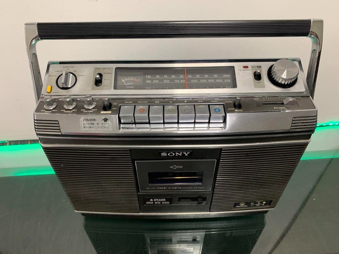 Sony CF-3800 Radio Cassette Player FM AM Working Instruction Rare