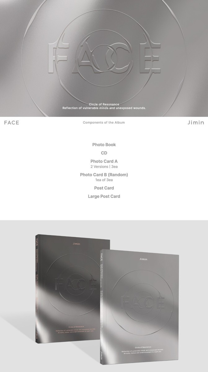 JIMIN BTS - FACE Album CD+Photobook+Postcard+Photocard+Free Gift