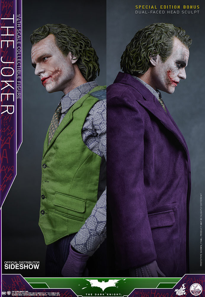 NEW Hot Toys QS010 Batman Dark Knight 1/4 The Joker Heath Ledger