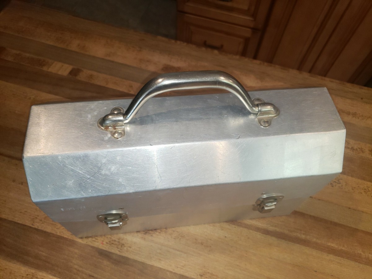 L May Mfg Sudbury Ontario Vintage Mid Century Aluminum Miners