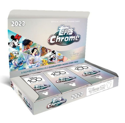 2023 TOPPS CHROME DISNEY 100 YEARS HOBBY BOX (72 Cards w/4