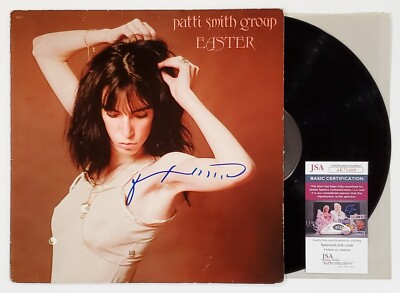 PATTI SMITH SIGNED EASTER VINYL LP RECORD ALBUM W/ JSA CERT HORSES