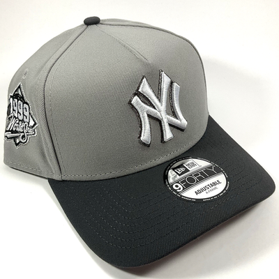 New Era NY Yankees Gray Silver White Exclusive 9FORTY A-Frame