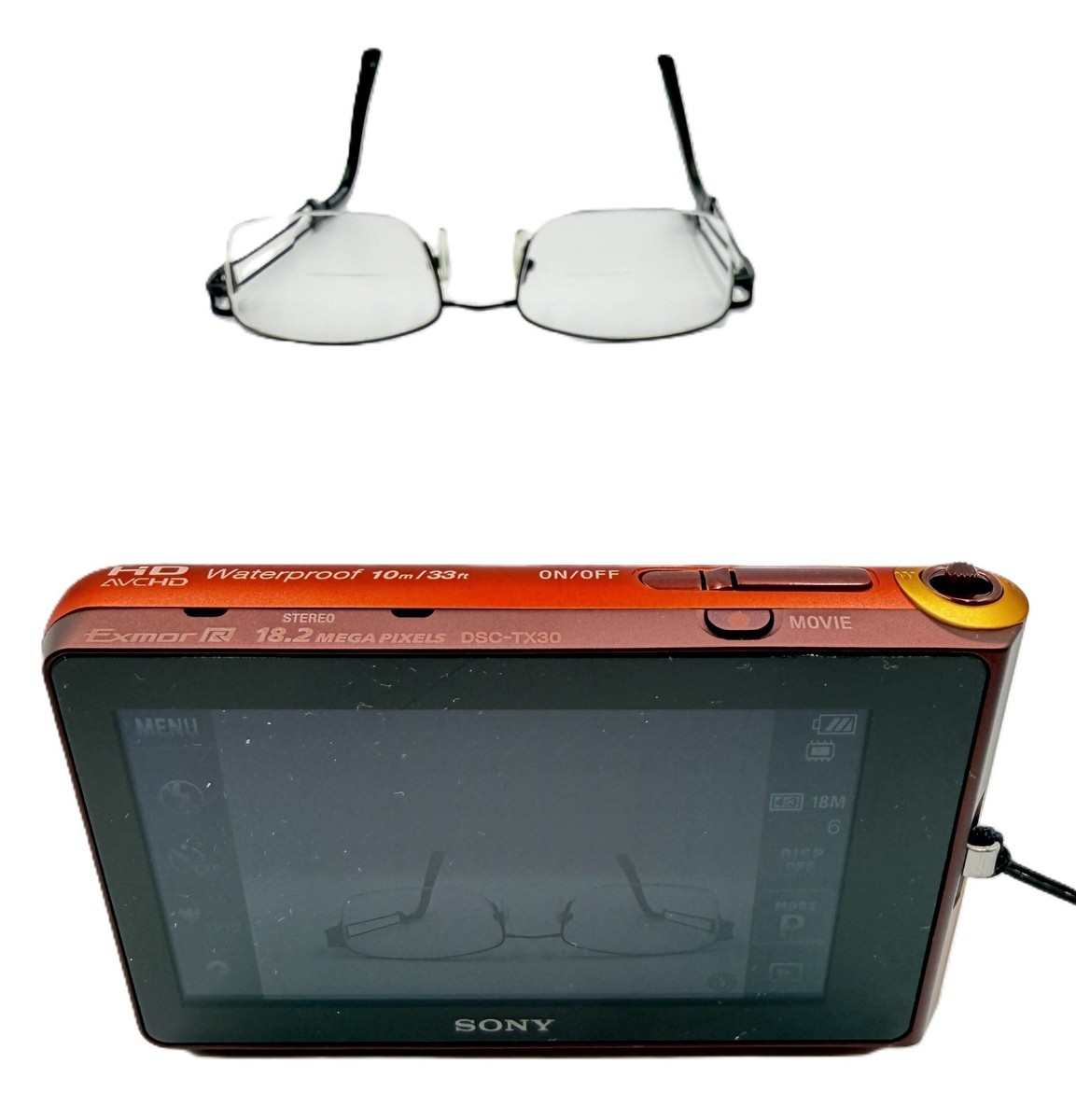 Sony Cyber-shot DSC-TX30 18.2MP Digital Camera - Orange for sale