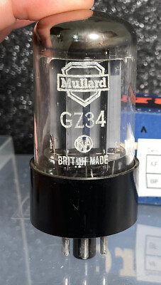 Mullard GZ34 / 5AR4 Fat Base #601 Full Wave Rectifier Tube Vintage