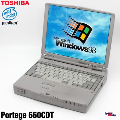 TOSHIBA PORTEGE 660CDT NOTEBOOK LAPTOP WINDOWS 98 PARALLEL RS-232